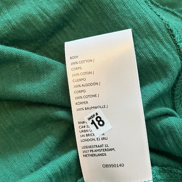 We The Free Arden Long Sleeve T-Shirt Sz Small Oversized Uncut Emerald NWT - Picture 10 of 11